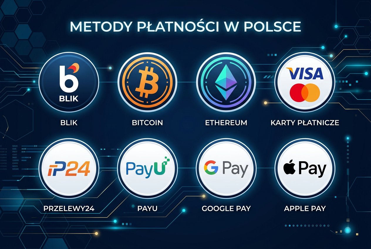 Różnorodne metody płatności dostępne w Ice Casino w tym BLIK i kryptowaluty