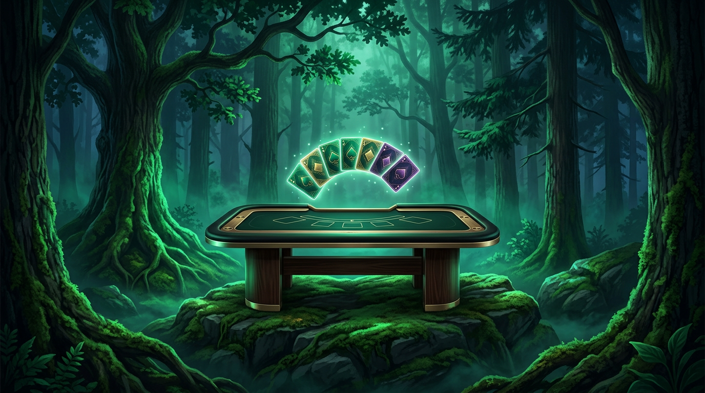 Verde Kasyno fantasy magical forest theme with casino elements
