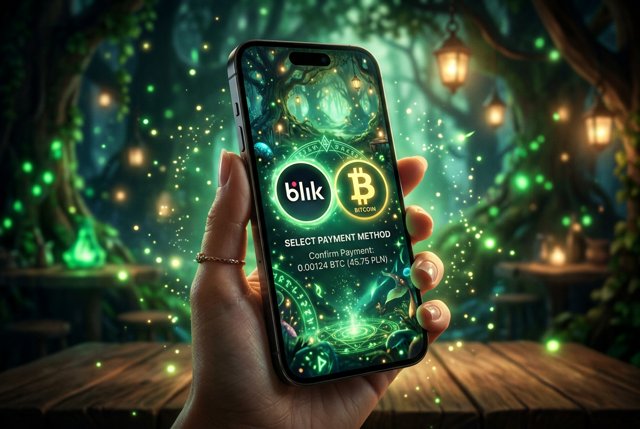 Modern payment methods infographic with BLIK and crypto